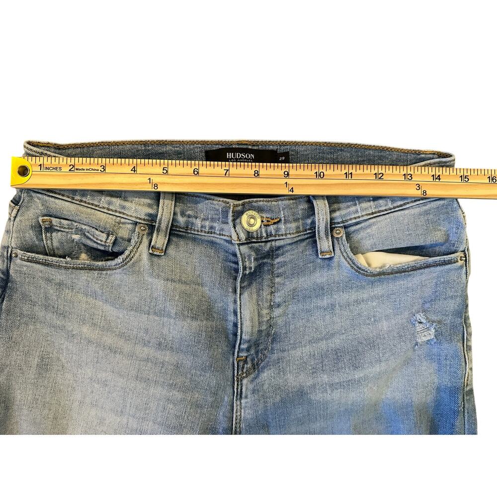 EUC Hudson Nico Straight Distressed Jeans Size 29 StreetStyleDenim ModelOffDuty - Picture 5 of 11